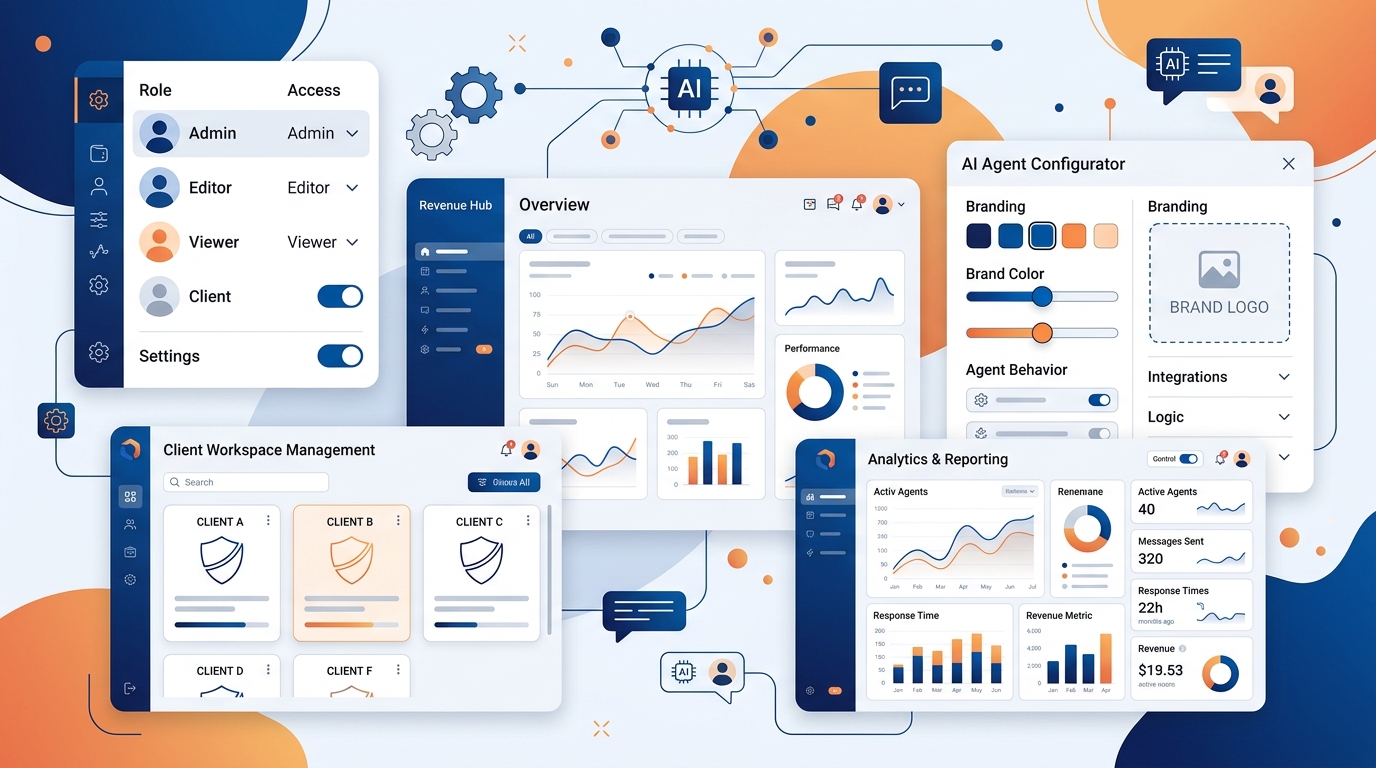 SalesApp white-label workspace illustration